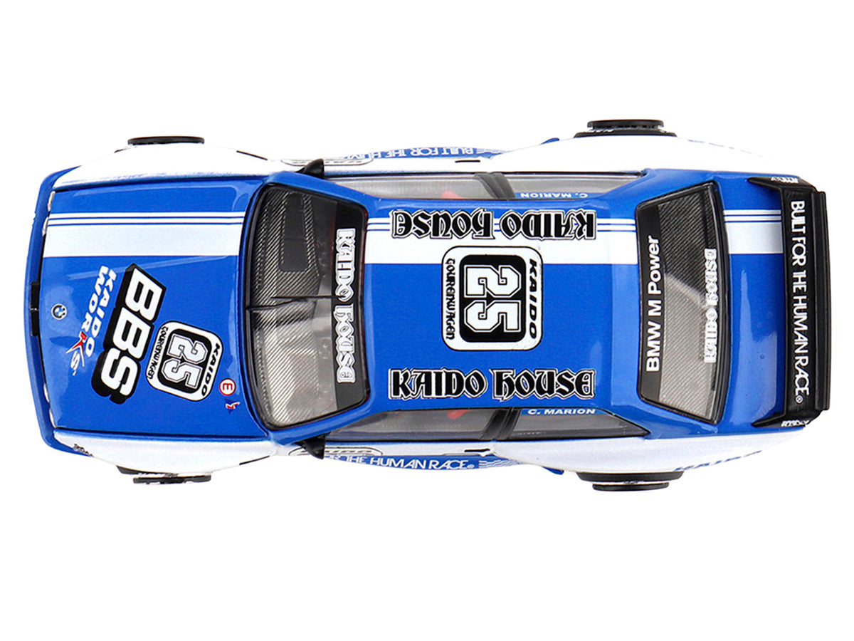 BMW M3 "Kaido Touring Champ V1" #25 Blue with White Stripes (Designed by Jun Imai) "Kaido House" Special 1/64 Diecast Model Car by Mini GT