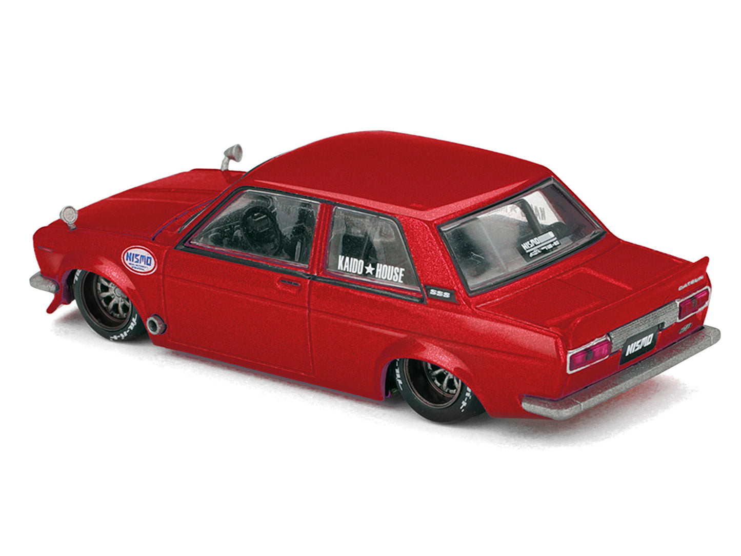Datsun 510 Street "Nismo V3" Red Metallic (Designed by Jun Imai) "Kaido House" Special 1/64 T&y Diecast Model Car by Mini GT