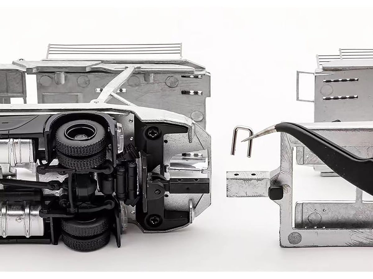 Mercedes-Benz Actros Auto Transporter White 1/64 Diecast by GCD