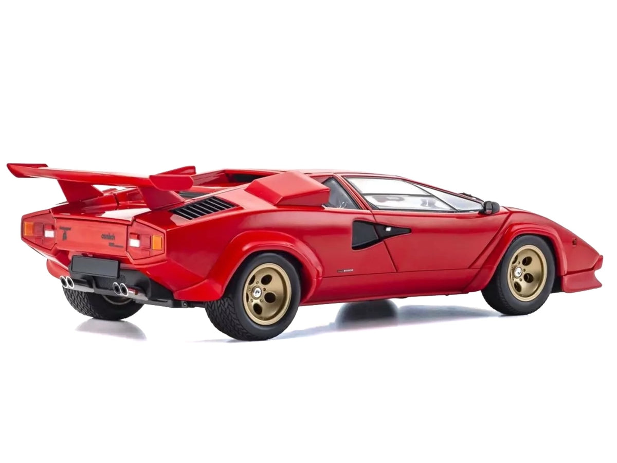 Lamborghini Countach LP 5000 Quattrovalvole Red with Gold Wheels 1/18 Diecast