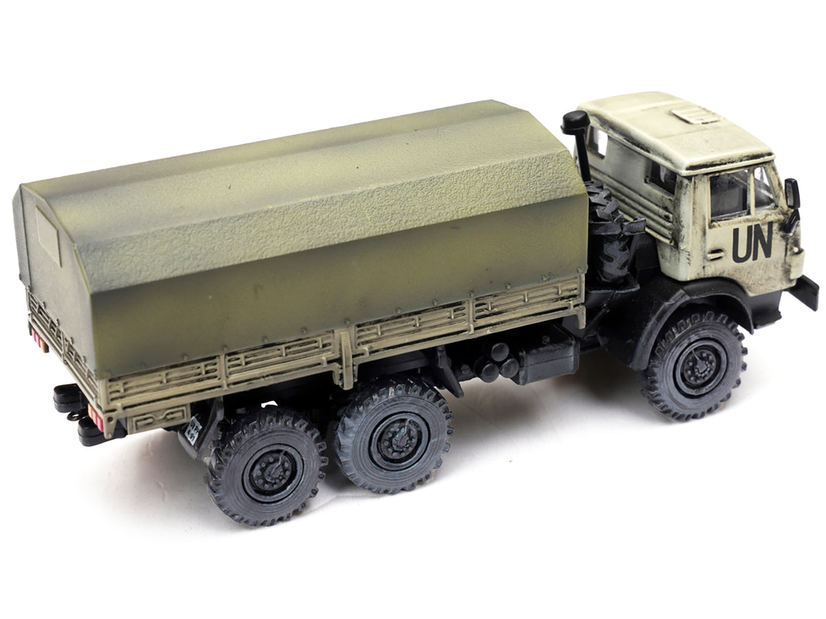 Kamaz 4310 Transport Truck Beige (Weathered) "United Nations" 1/72 Diecast