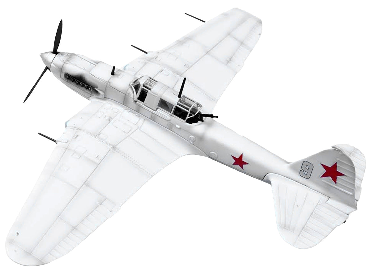 Ilyushin IL-2 Shturmovik Aircraft White Soviet Air Force 1/72 Diecast Airplane