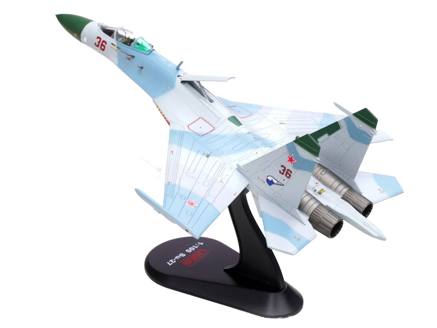 Sukhoi Su-27 Flanker-B Aircraft "Red 36 941st Fighter Aviation Regiment" (1987) Soviet Air Force 1/100 Diecast Model Airplane by Legion