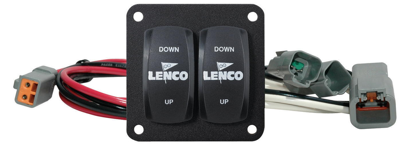 Lenco Double Rocker Switch Kit Wtron Single Actuator Systems 12vDC & 24vDC