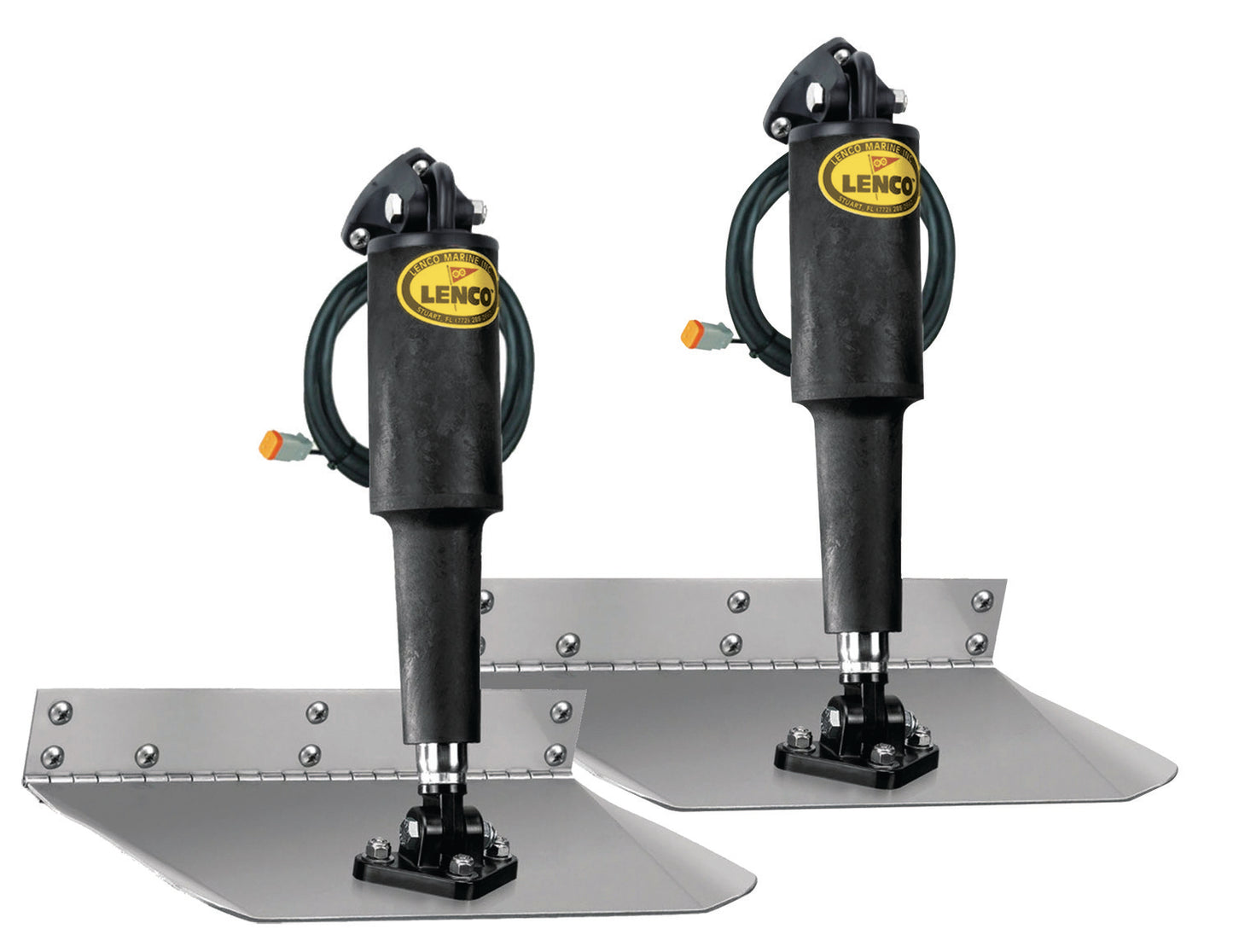 Lenco 9inx12in Standard Mount Trim Wtron Tab Kit 12v Requires Switch