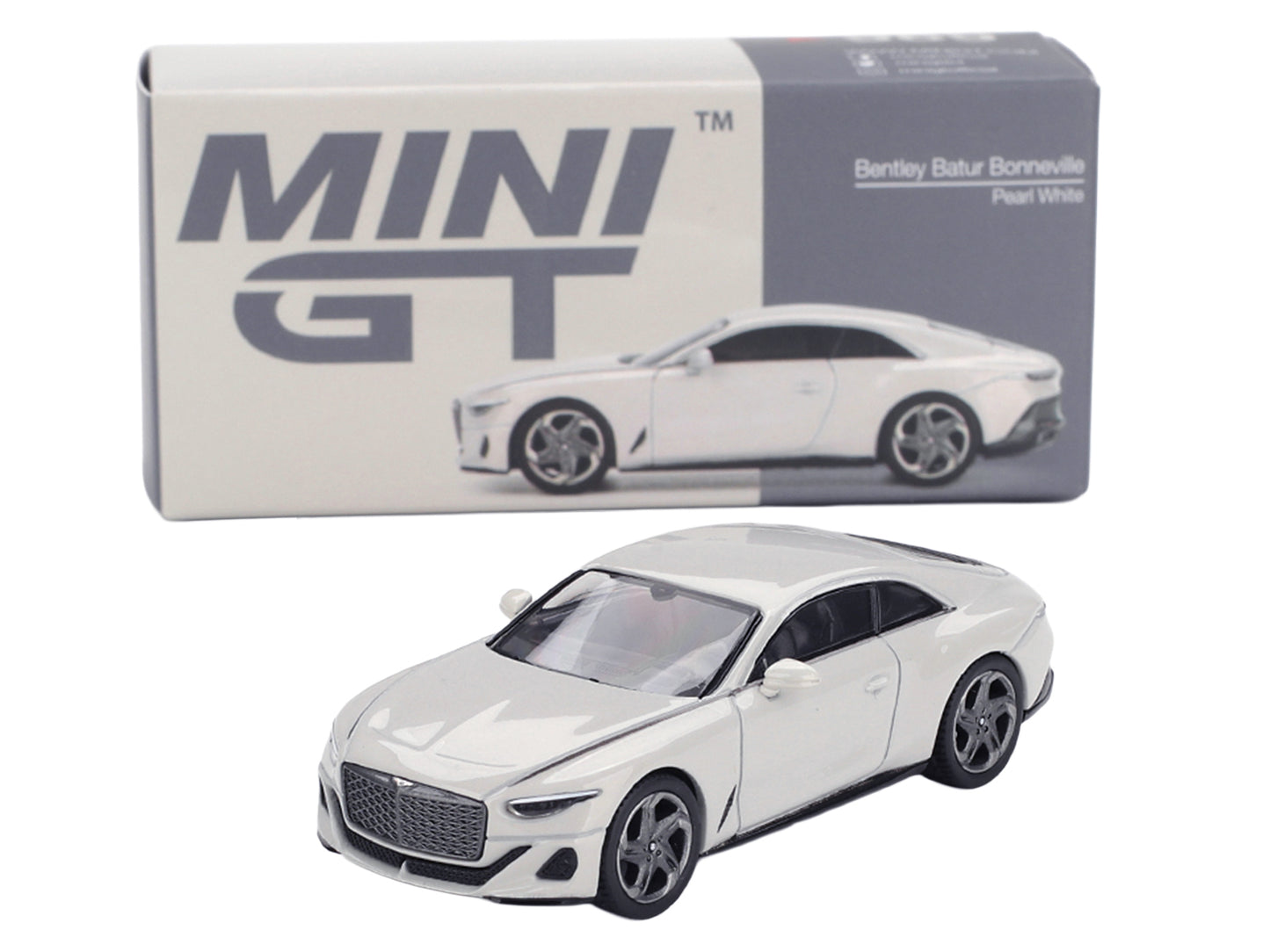 Bentley Batur Bonneville Pearl White Metallic Limited Edition 1/64 Die Cast Model Car by Mini GT