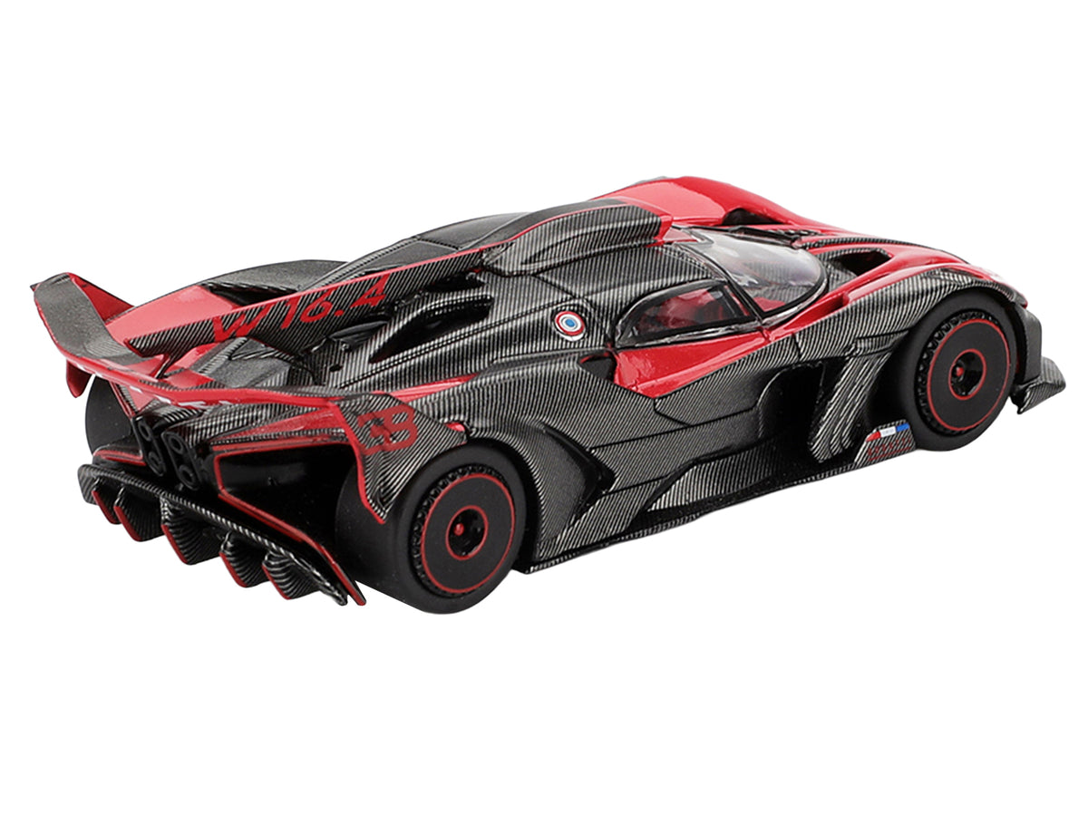 Bugatti Bolide Red and Carbon Fiber Limited Edition 1/64 Diecast Model Car by Mini GT