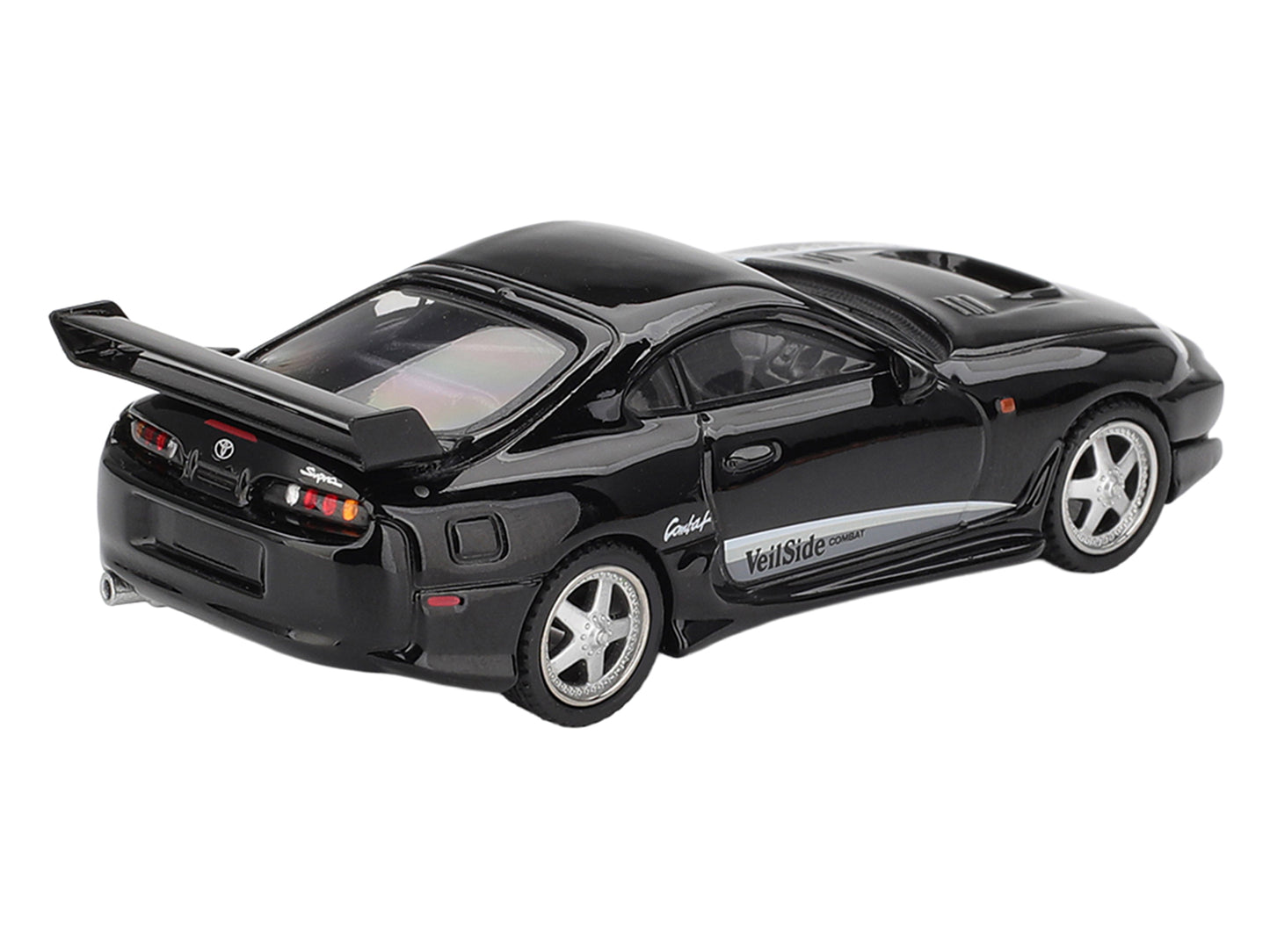T&yota Supra "VeilSide Combat V-II" Black Limited Edition 1/64 T&y Diecast Model Car by Mini GT