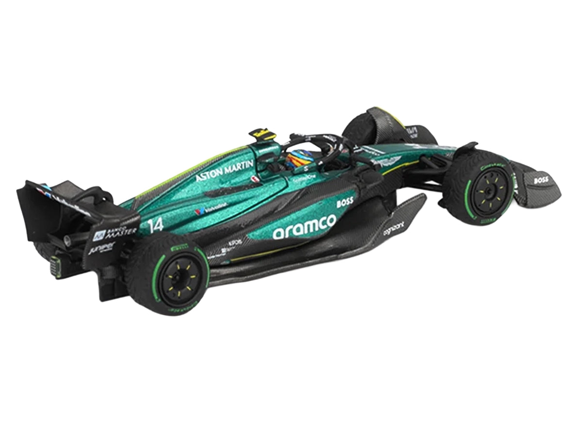 Aston Martin AMR24 #14 Fernando Alonso Formula 1/64 Diecast Model Car - Mini GT