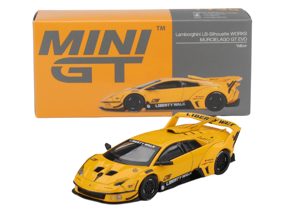 Lamborghini Murcielago GT EVO LB-Silhouette Works Yellow Limited Edition 1/64 Diecast Model Car by Mini GT