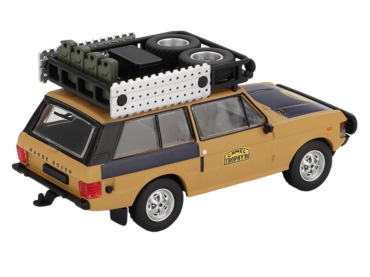Range Rover with Roofrack "West Germany 1" Christian Swoboda - Knuth Mentel Winner "Camel Trophy Sumatra" (1981) Limited Edition 1/64 Diecast Model Car by Mini GT