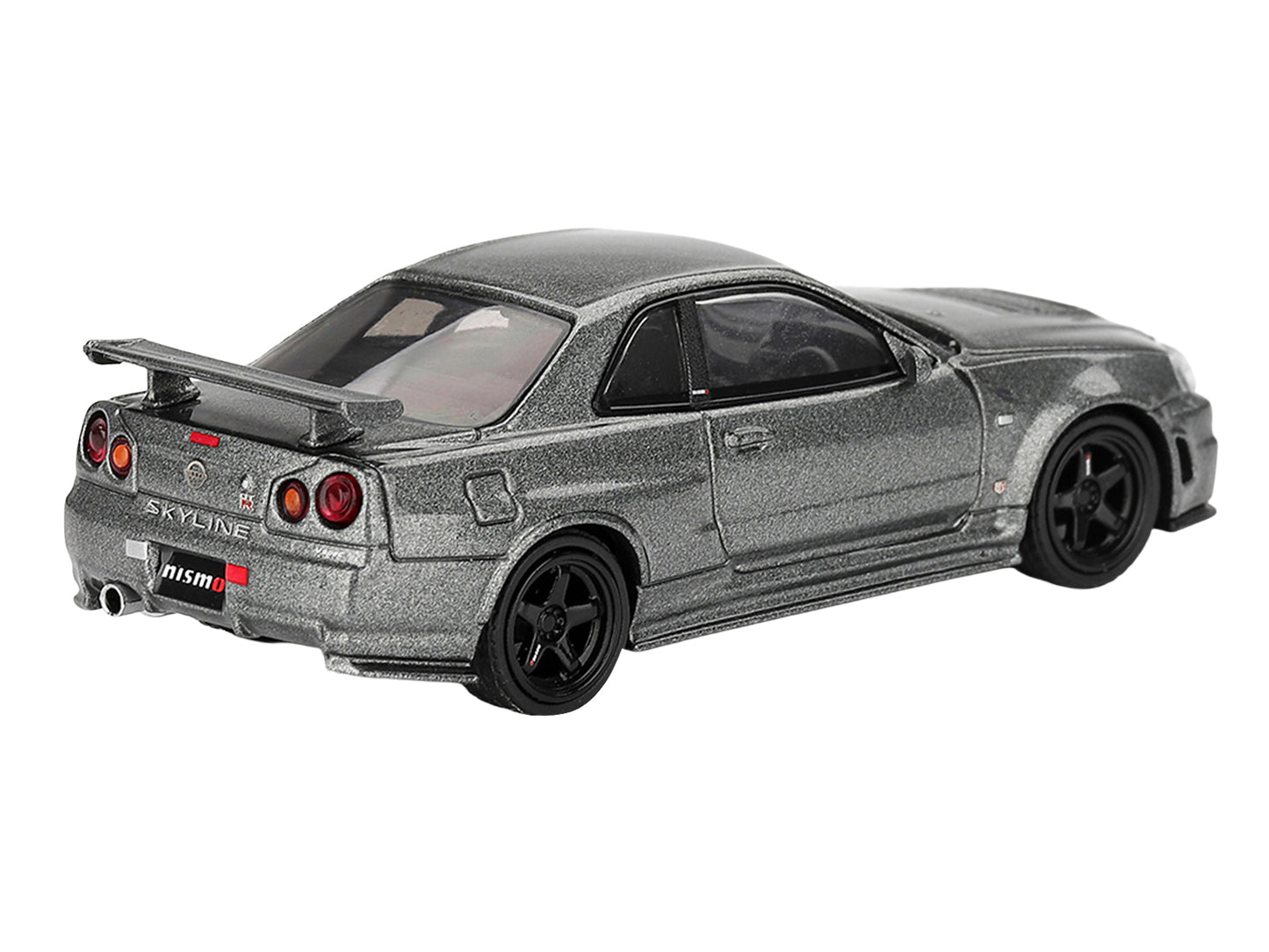 Nissan Skyline GT-R (NISMO BNR34 CRS Version) RHD (Right Hand Drive) Dark Metal Gray Metallic Limited Edition 1/64 Diecast Model Car by Mini GT
