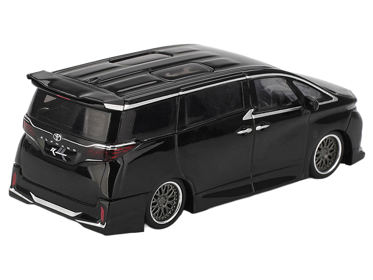 Toyota Alphard 40 KUHL Van RHD Black 1/64 Diecast Model Car - Mini GT