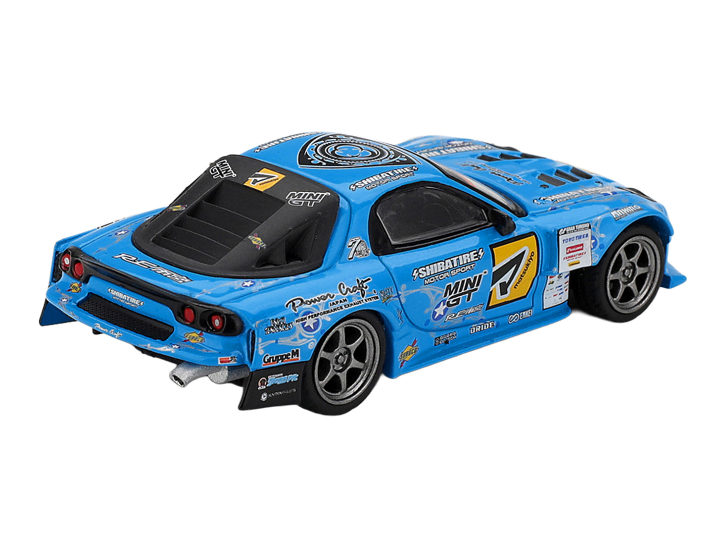 Mazda RX-7 RE-Amemiya RHD (Right Hand Drive) Blue with Graphics "D1GP" (2025) Limited Edition 1/64 T&y Diecast Model Car by Mini GT