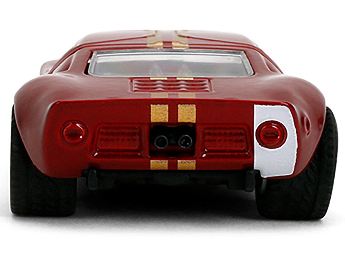 1965 Ford GT40 MK1 #25 Red Metallic with Gold Stripes Collection 1/64 Diecast