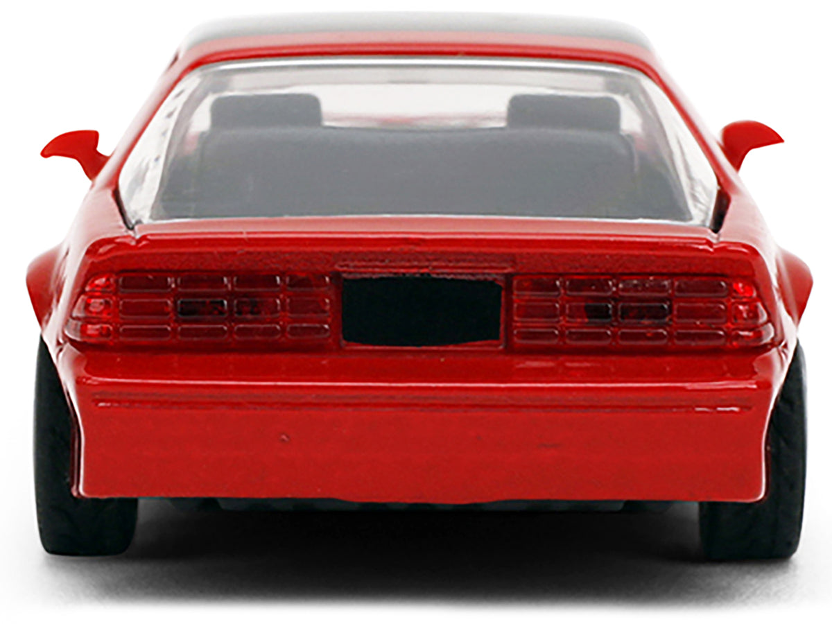 1985 Chevrolet Camaro Red with Black Top and Stripes Collection 1/64 Diecast