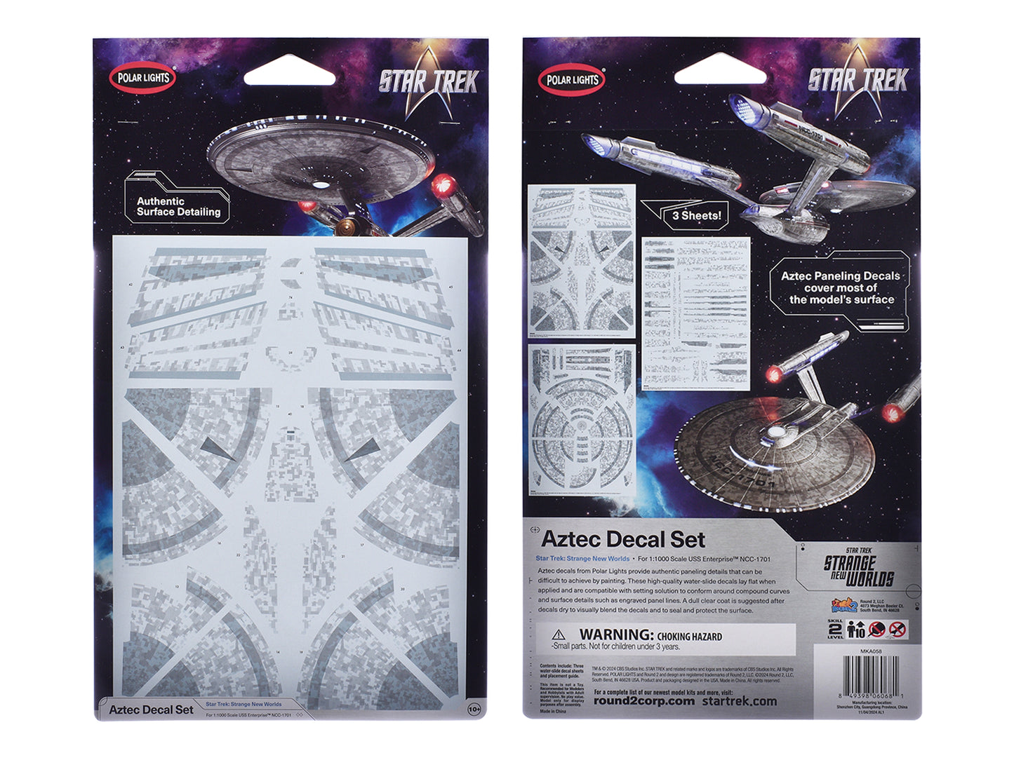 USS Enterprise NCC-1701 Aztec Decal Set "Star Trek: Strange New Worlds" (2022-Current) TV Series 1/1000 Scale by Polar Lights T&y