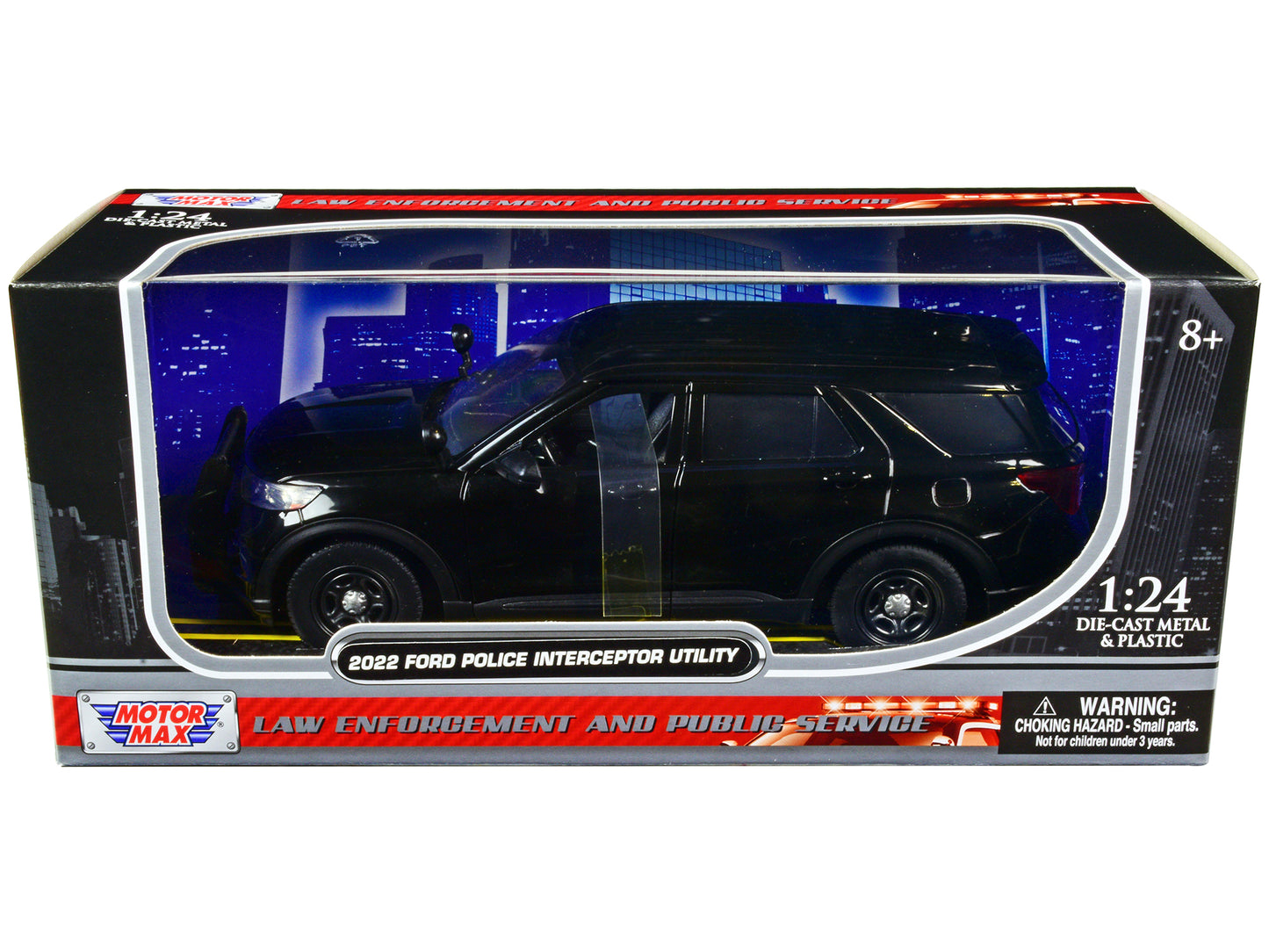 2022 Ford Police Interceptor Utility Unmarked Slick-Top Black 1/24 Diecast Model Car by Motormax <h2>2022 Motormax</h2> <p>High-quality perfect for collectors and enthusiasts. Features detailed interi