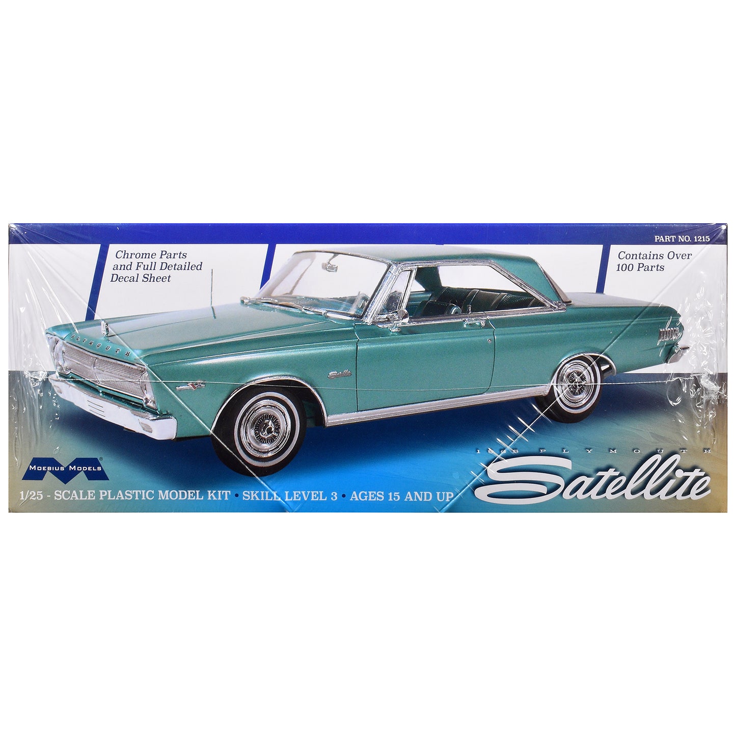 Skill 3 Model Kit 1965 Plymouth Satellite 1/25 Scale Model by Moebius