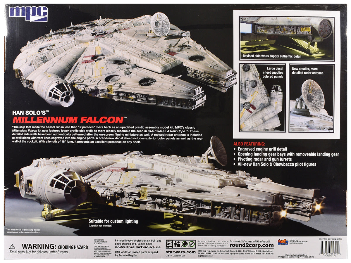 Skill 3 Model Kit Han Solo's Millennium Falcon Movie 1/72 Scale Model by MPC