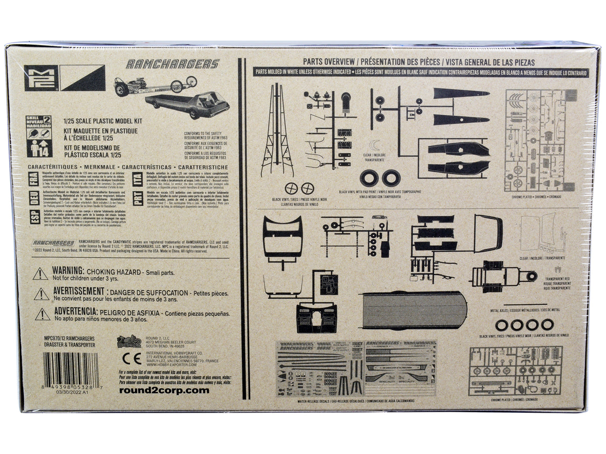 Skill 2 Model Kit Ramchargers Dragster Advanced Design Transport Truck 2 Kits 1
