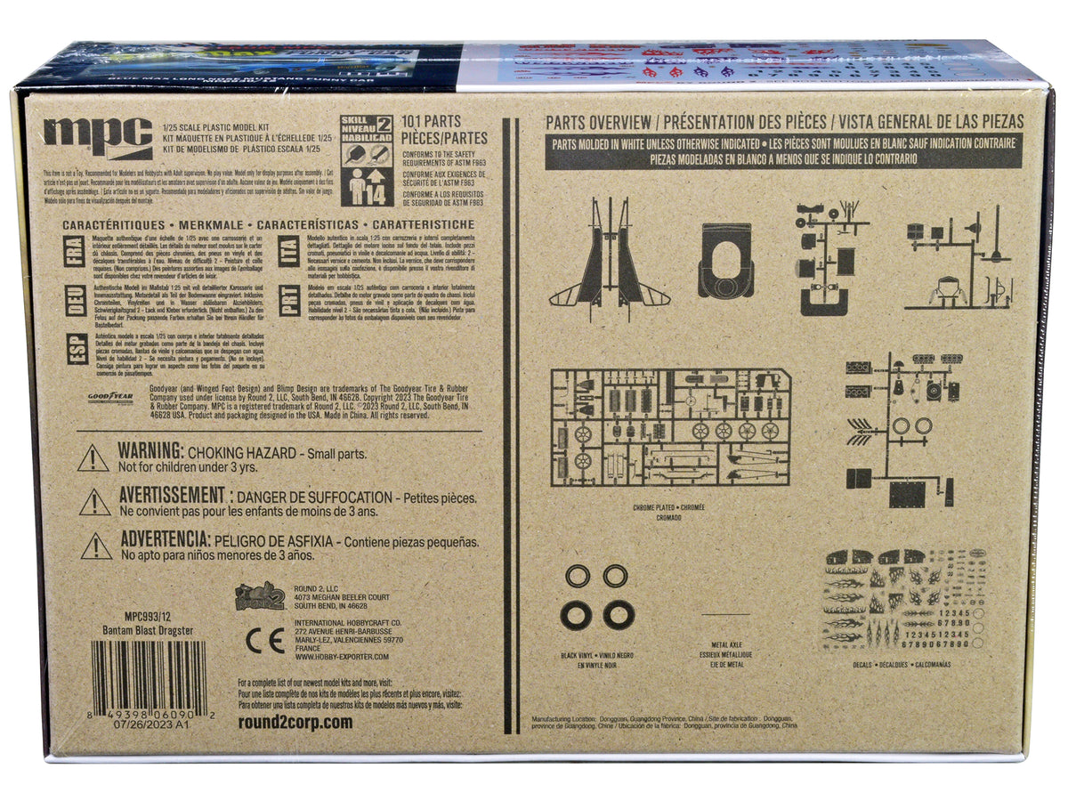 Skill 2 Model Kit Bantam Blast AA/FA Altered Roadster/Dragster 1/25 Scale Model