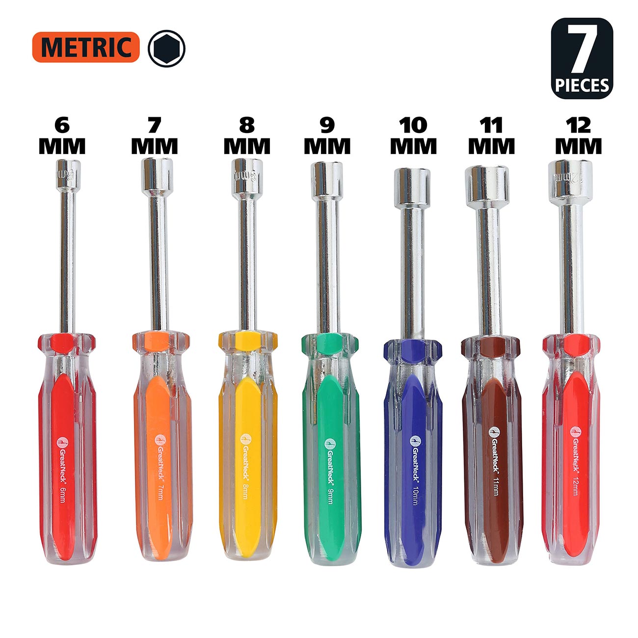 GreatNeck Metric Nutdriver Set (7-Piece Set)