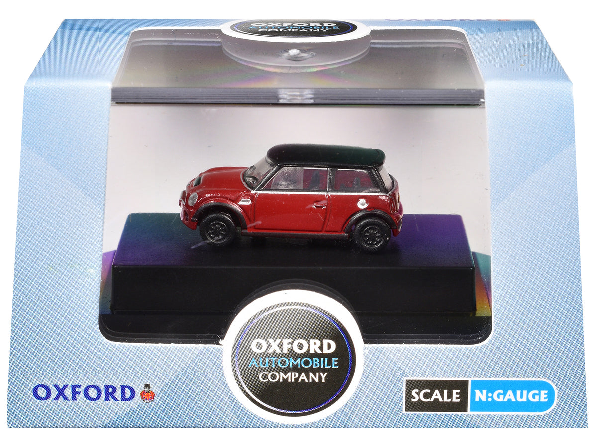 Mini Cooper S RHD Chili Red with Black Top 1/148 (N) Scale Diecast Model Car