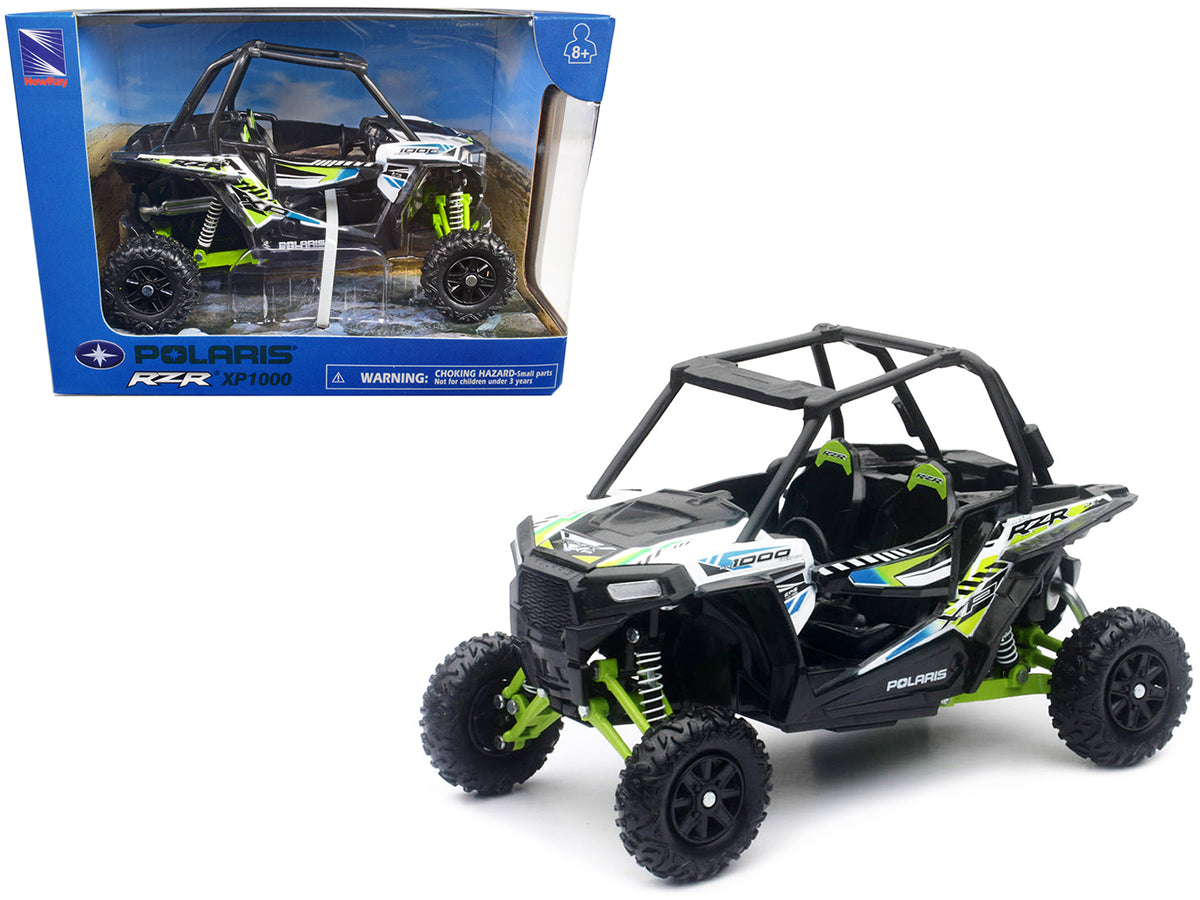 Polaris RZR XP 1000 Dune Buggy White Lightning 1/18 Diecast Model Car - New Ray