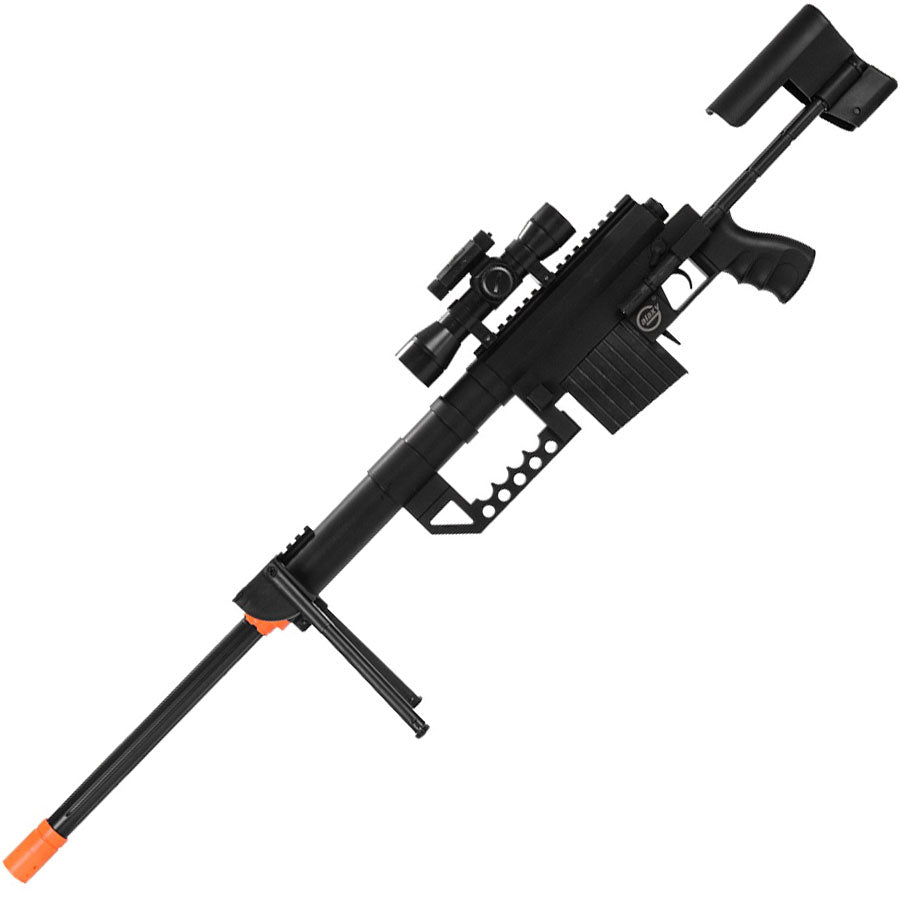 Dark Ops Airsoft 330 FPS P1200 M200 Airsoft Sniper Rifle Gun - Tactical Setup