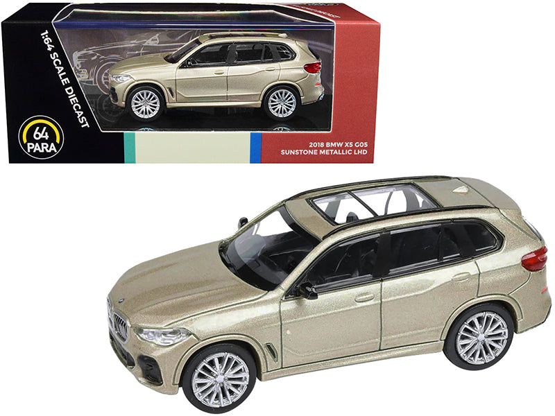 2018 BMW X5 G05 Sunroof Sunstone Gold Metallic 1/64 Diecast Model Car - Paragon