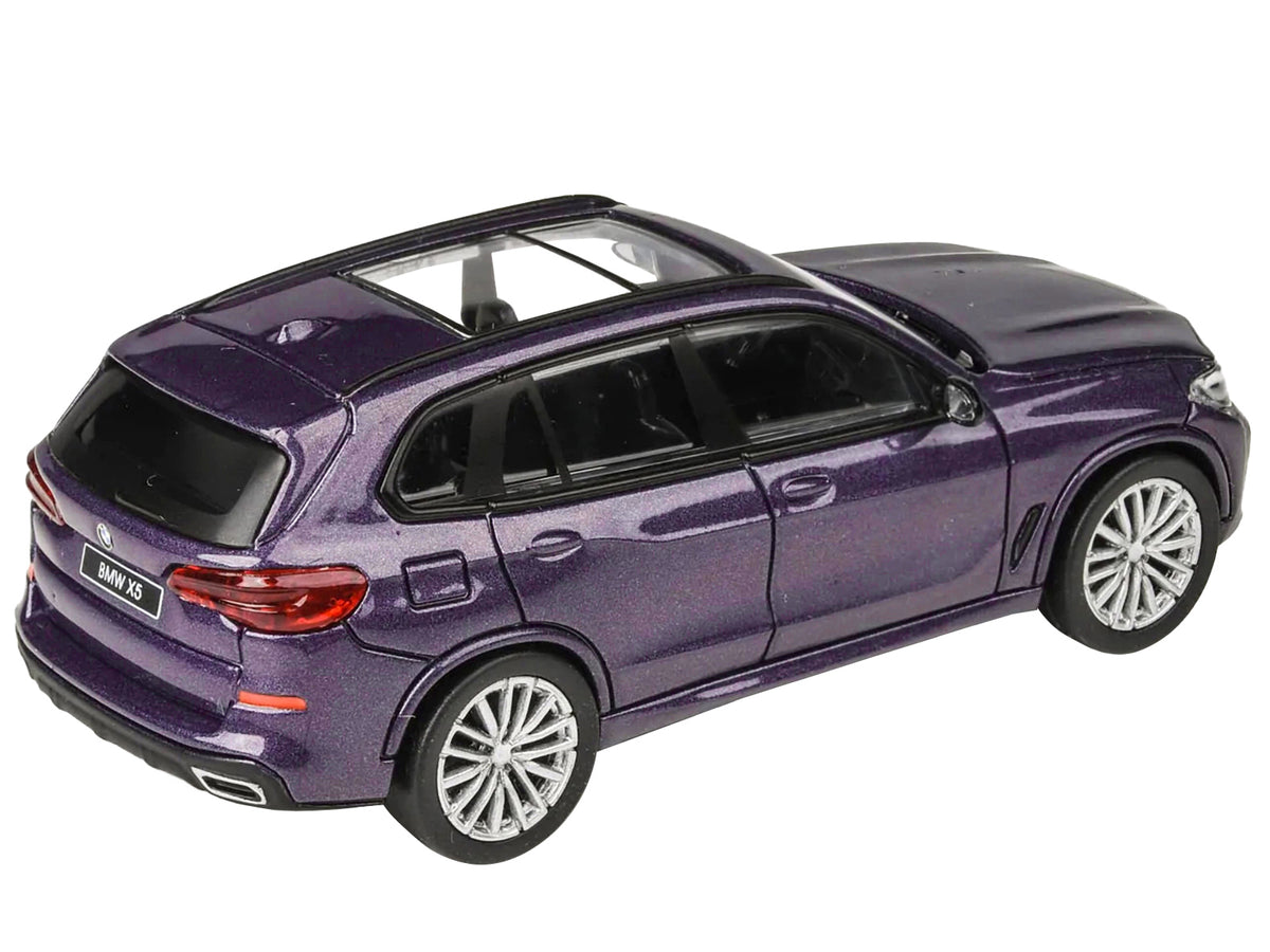 2018 BMW X5 Daytona Violet Metallic Sunroof 1/64 Diecast Model Car - Paragon