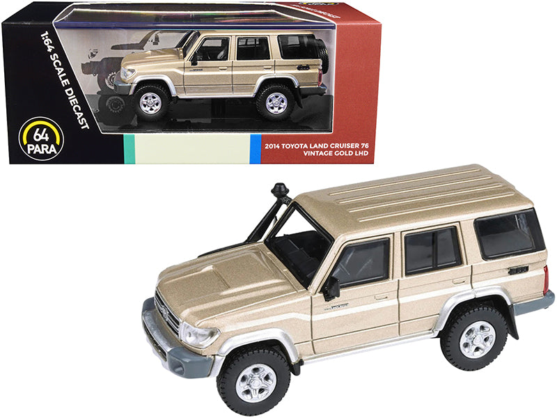 2014 Toyota Land Cruiser 76 Vintage Gold 1/64 Diecast Model Car - Paragon