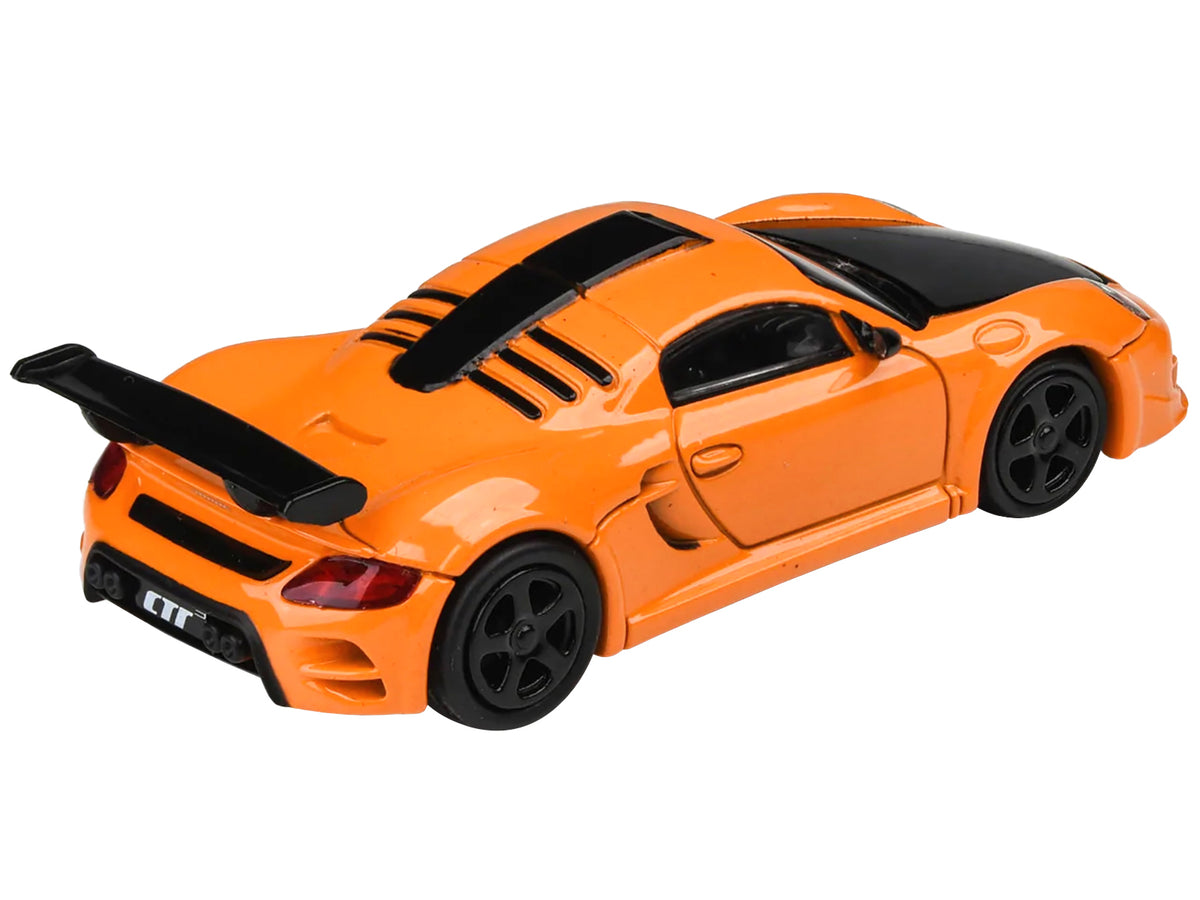 2012 RUF CTR3 Clubsport Orange Black Hood 1/64 Diecast Model Car - Paragon