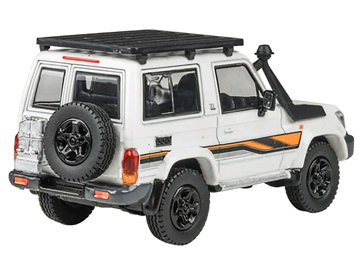 2023 Toyota Land Cruiser 71 White Stripes 1/64 Diecast Model Car - Paragon