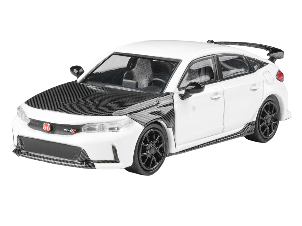2025 Honda Civic Type R FL5 White Carbon 1/64 Diecast Model Car - Paragon