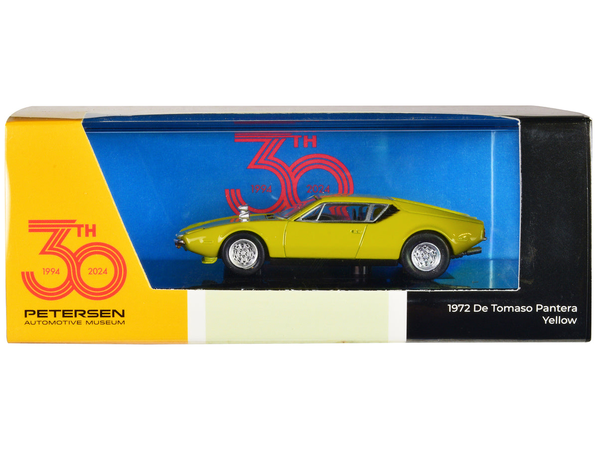 1972 De Tomaso Pantera Yellow 1/64 Diecast Model Car - Paragon