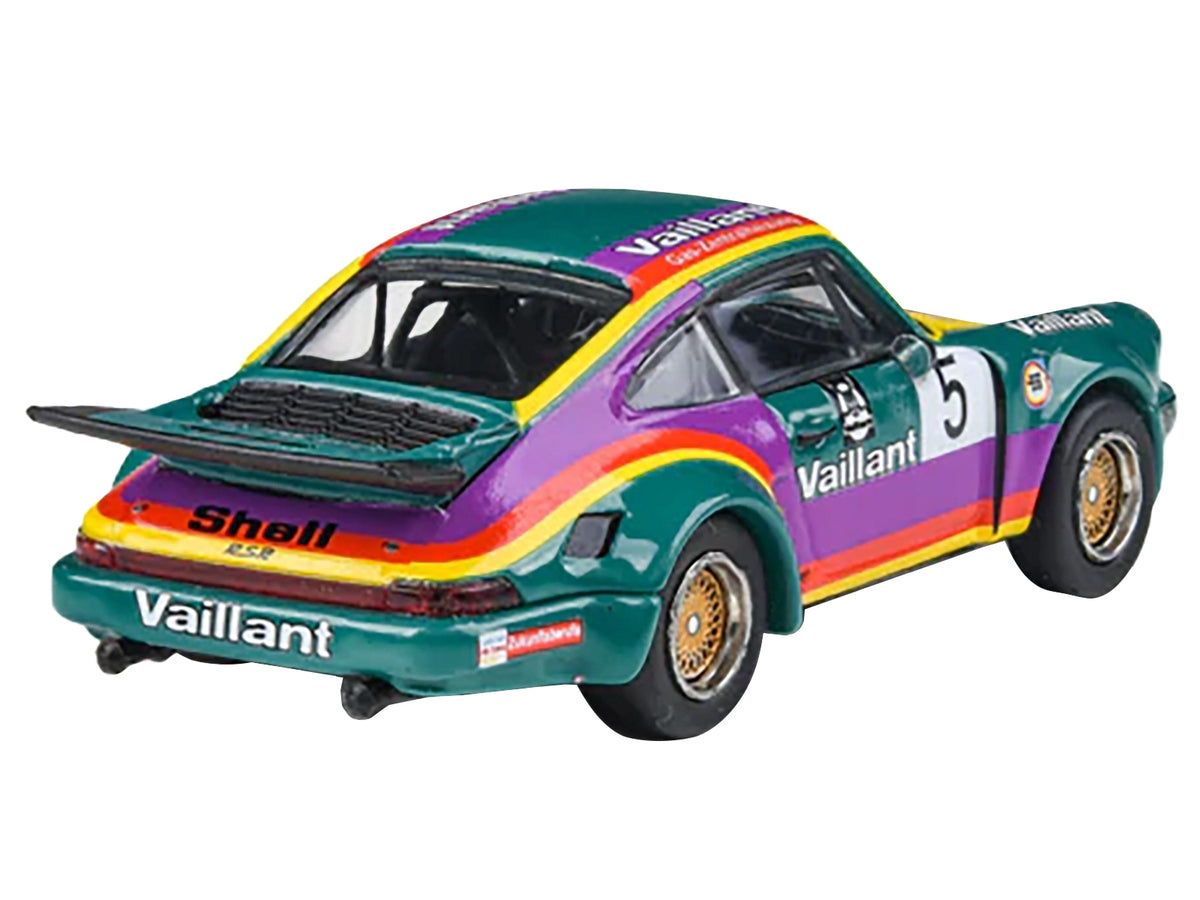 1975 Porsche 911 Carrera RSR 3.0 #5 Green 1/64 Diecast Model Car - Paragon