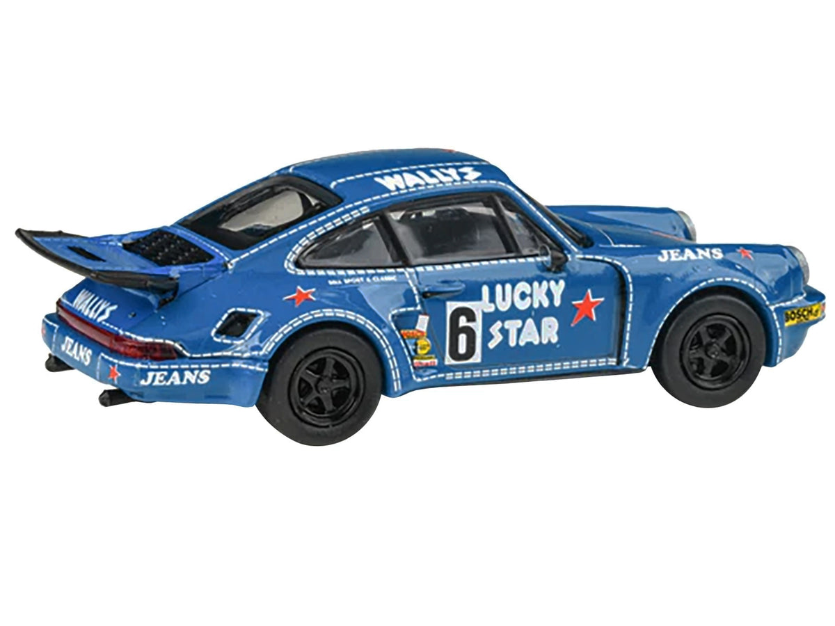 1975 Porsche 911 Carrera RSR 3.0 #6 Blue 1/64 Diecast Model Car - Paragon