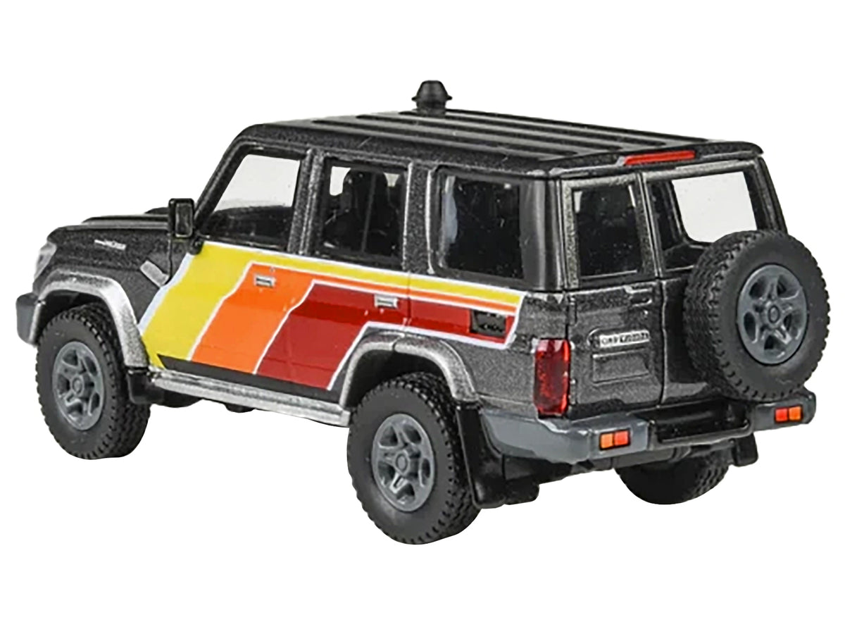 2014 Toyota Land Cruiser LC76 Gray Metallic 1/64 Diecast Model Car - Paragon