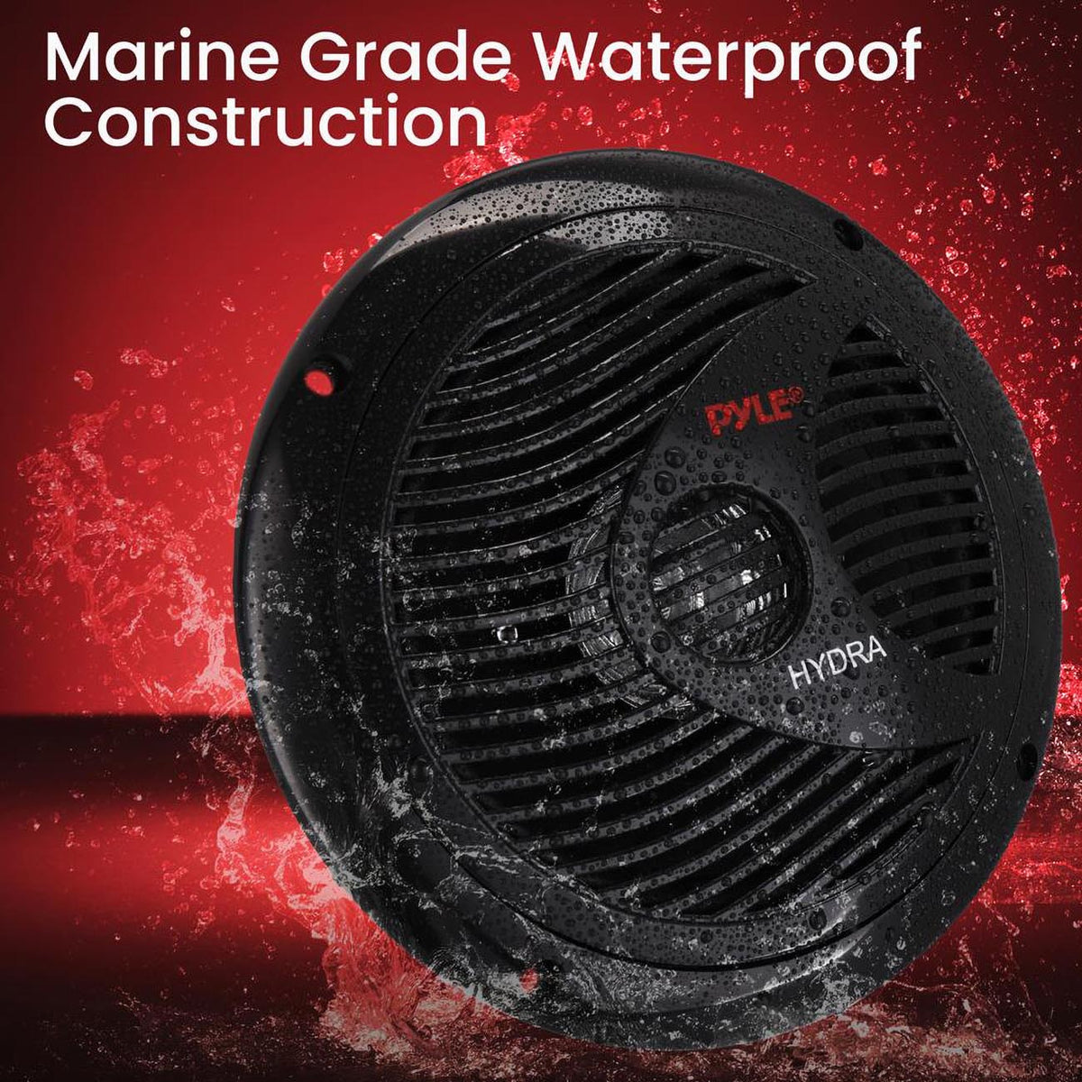 Pyle Marine 6.5” Dual Cone Speakers (Black)
