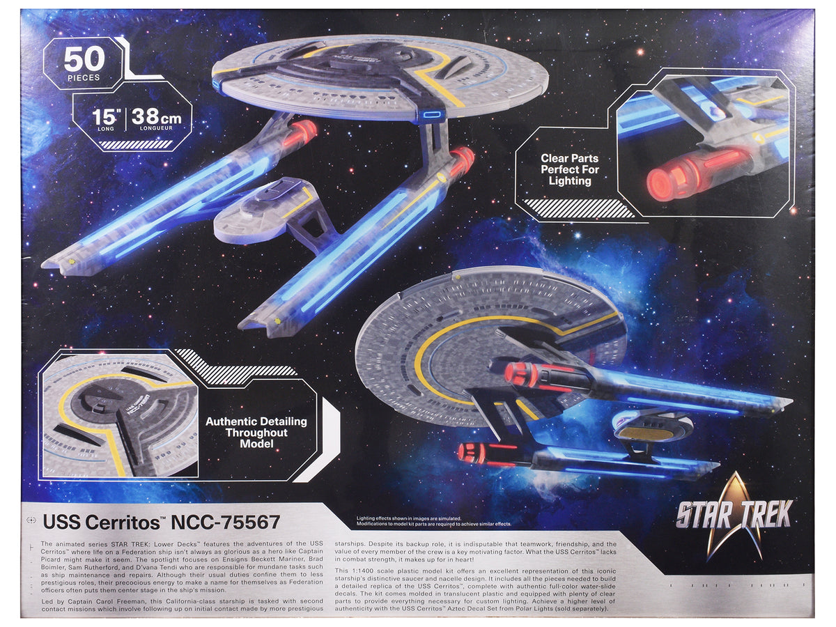 Skill 2 Model Kit USS Cerritos NCC-75567 Spacecraft 1/1400 Scale Model