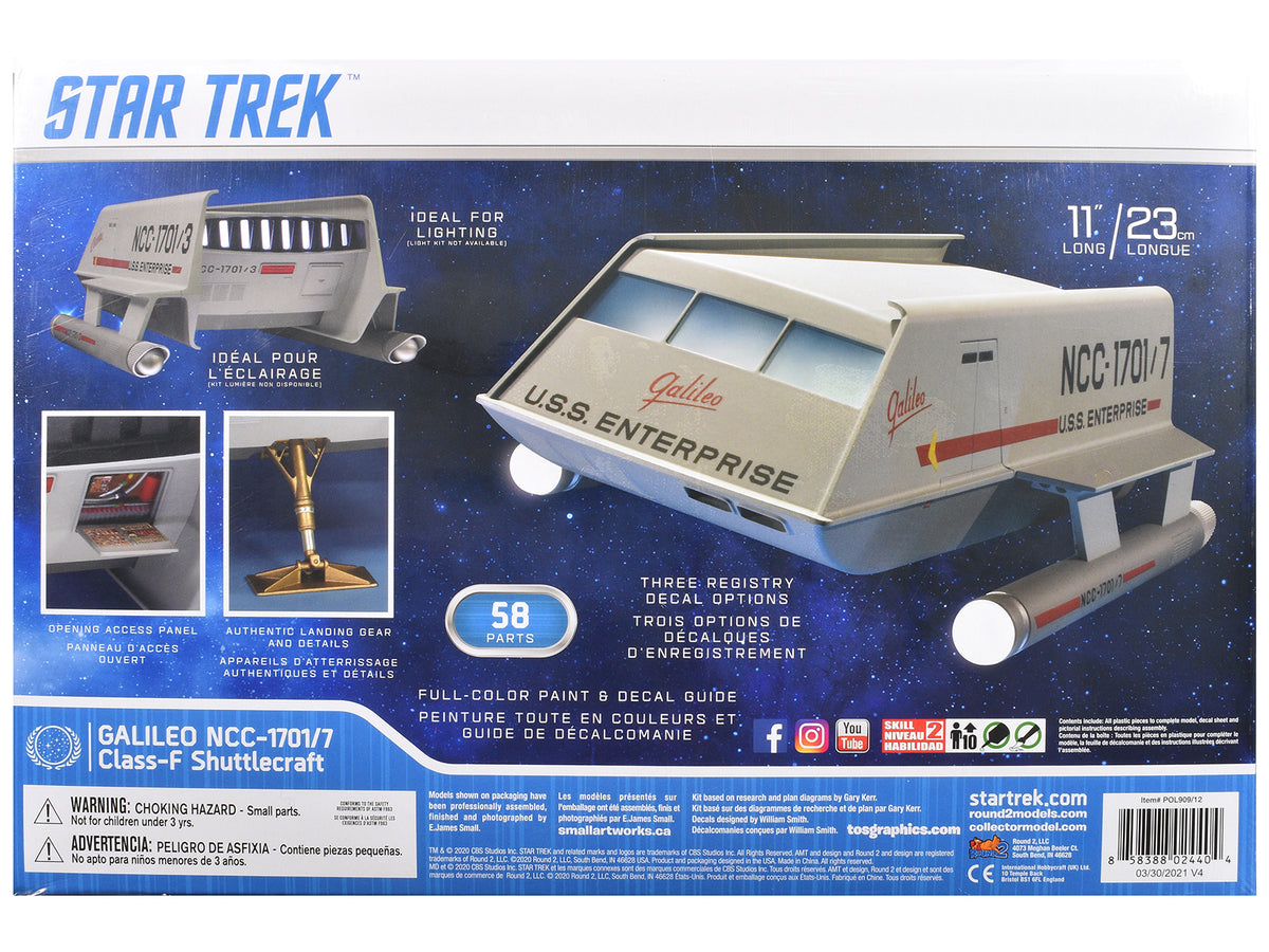 Skill 2 Model Kit Galileo Shuttlecraft 1/32 Scale Model by Polar Lights