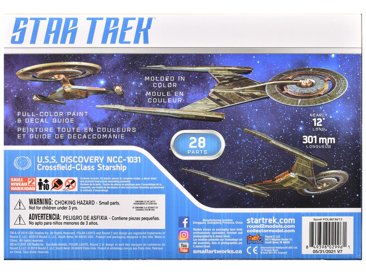 Skill 2 Snap Model Kit U.S.S. Discovery NCC-1031 Spacecraft 1/2500 Scale Model