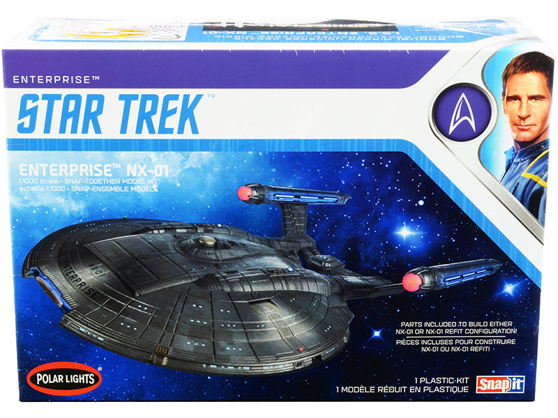 Skill 2 Snap Model Kit Enterprise NX-01 Starship 1/1000 Scale Model
