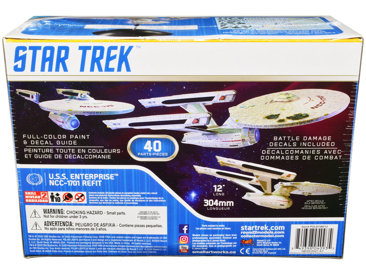 Skill 2 Snap Model Kit U.S.S. Enterprise NCC-1701 Refit Spaceship Movie 1/1000