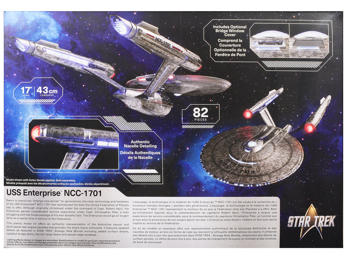 Skill 2 Model Kit USS Enterprise NCC-1701 Spacecraft 1/1000 Scale Model