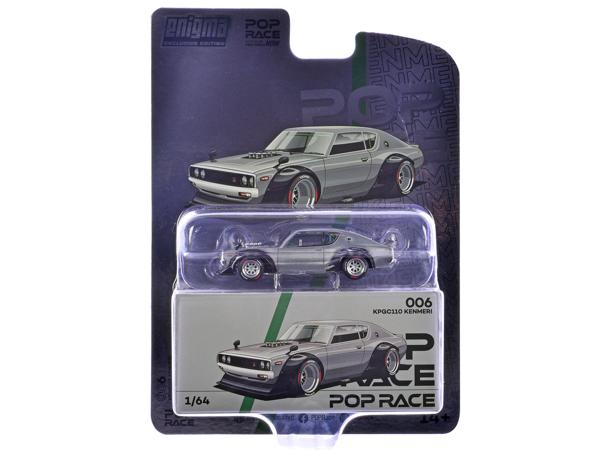 Skyline KPGC110 RHD Raw Metal 1/64 Diecast Model Car - Pop Race