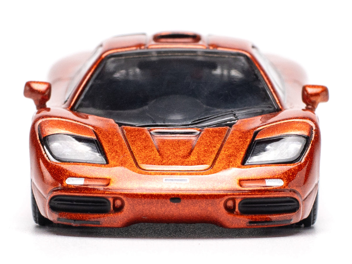 McLaren F1 Orange Metallic 1/64 Diecast Model Car - Pop Race