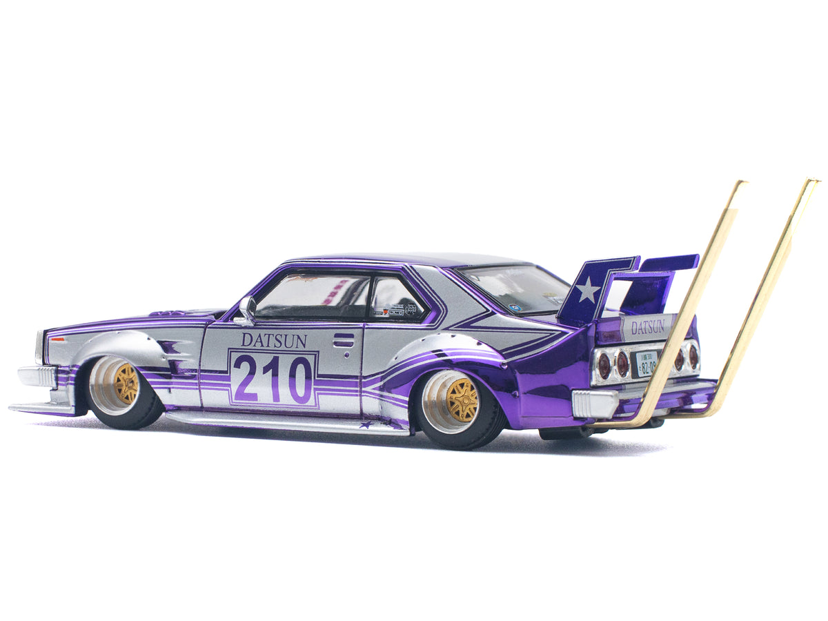 Skyline C210 Kaido Racer RHD #210 Purple 1/64 Diecast Model Car - Pop Race